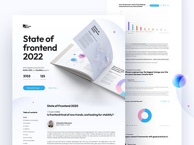 State of frontend 2022 Report 2022 3d developers frontend graphic design landing report tsh ui web website