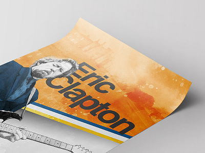 Eric Clapton poster clapton draw eric illustration poster print