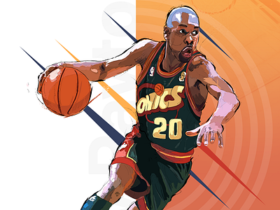 Gary Payton By Lukasz Golik On Dribbble