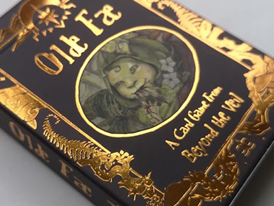 Olde Fae - Tuck Box art direction card game cards creative direction fae fairy fantasyart foil game art game artist game design old maid packagedesign packaging tuck box
