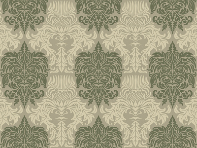 Green Man Brocade - textile pattern brocade greenman pattern surface design surface pattern textile textile design textile pattern