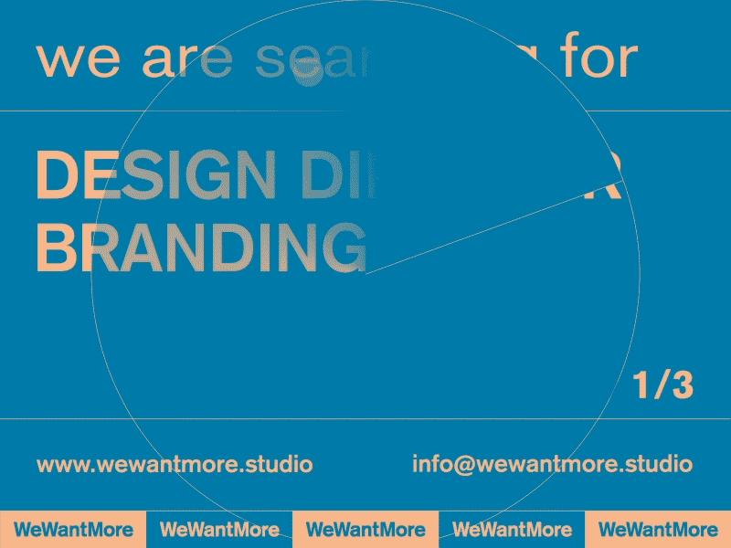 Vacancy Animation 03 2d animation after affects animation brand agency design agency looking loop pages radar searching vacancy wewantmore