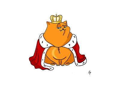 Cat King cat characters comics fat game illustration king