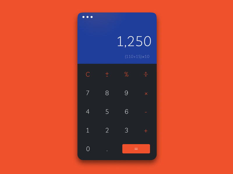 Calculator exploration by Marc Merle on Dribbble