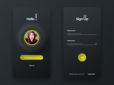 Sign Up Neomorphism exploration - ManouchkApp UI