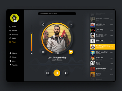 🎧 Music Player V2- Dark Mode