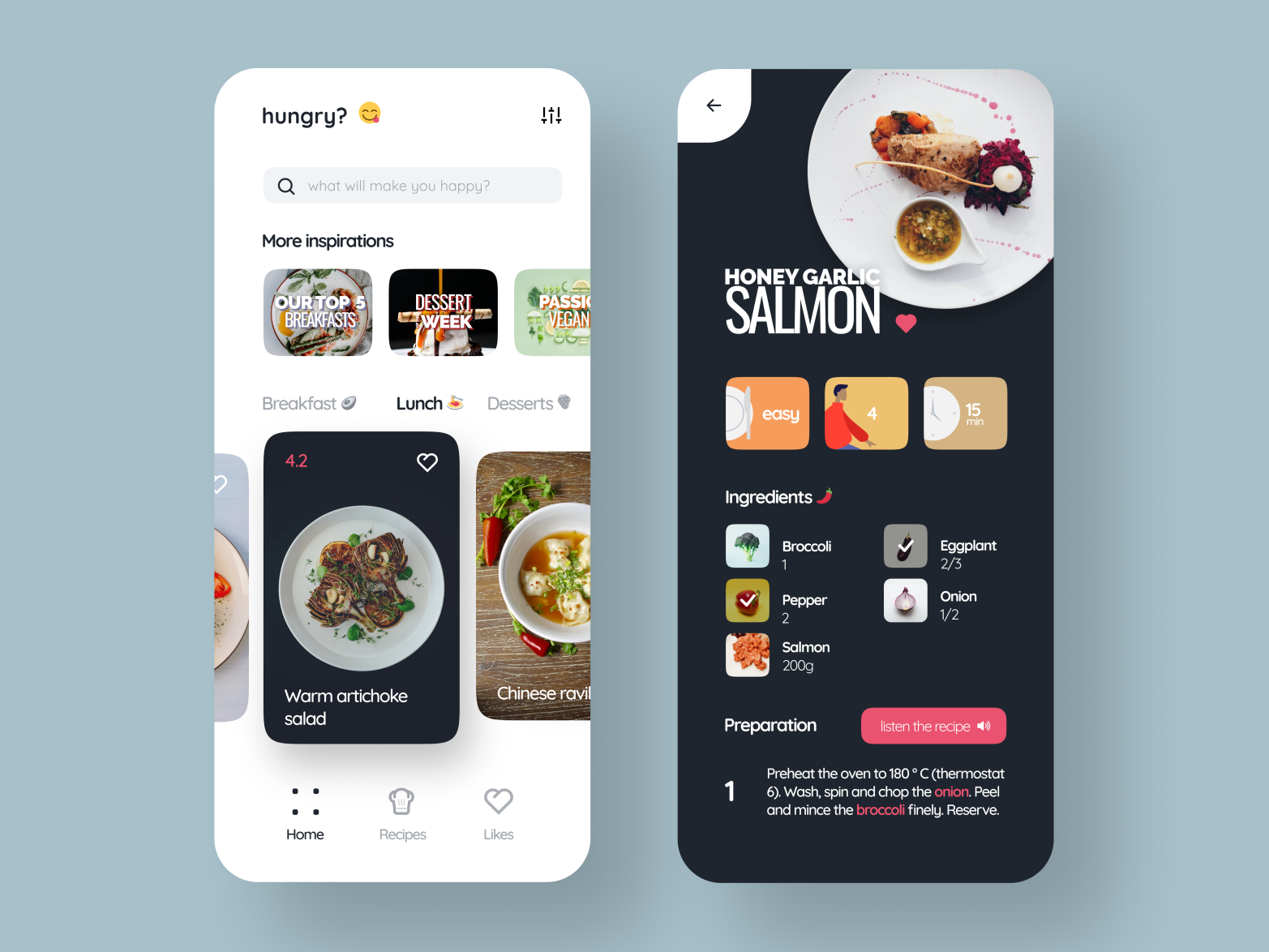 Cooking App by Marc Merle on Dribbble