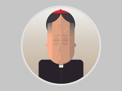 Priest avatar icon illustration portrait priest