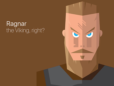 Ragnar Lothbrok caricature illustration portrait ragnar viking