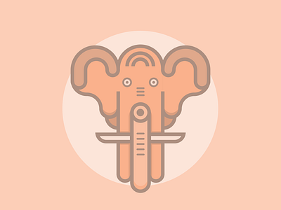Portrait animal elephant illustration nature