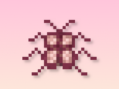Bugy bug icon illustration pixels vector