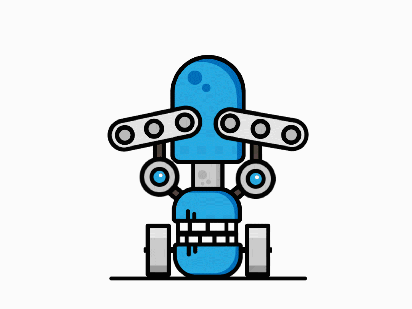 Working robot art face gif animaton robot robotic steampunk vector