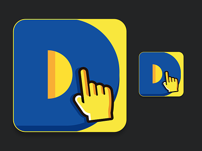 D logo app d icon d logo mobile app