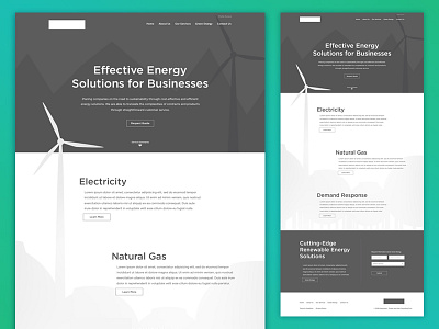 Energy Consulting Firm Website Wireframe brand creative design layout design web design website design website process wireframe