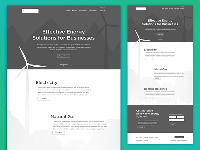 Energy Consulting Firm Website Wireframe