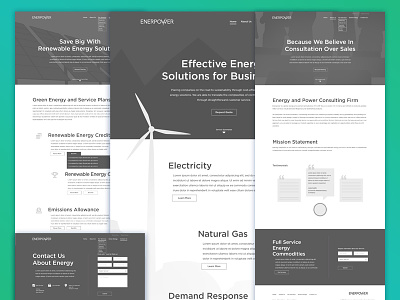 Energy Consulting Firm Website Wireframe V2