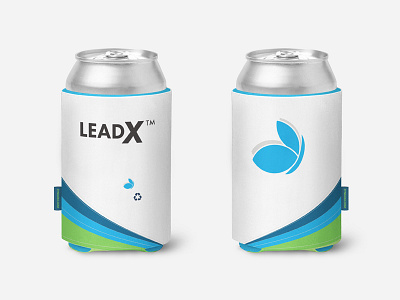 LeadX Koozie mockup brand collateral brand design creative inspiration graphic designer koozie mockup multimedia designer product branding