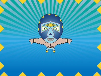 Luchador Digital Illustration creative illustration digital illustration graphic design illustration illustration design mask design pattern design