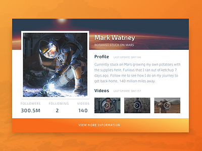 Day 006 - User Profile #DailyUI