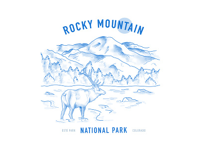 Rocky Mountain National Park illustration illustrator mountain national park photoshop rocky tone two