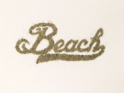 Sand Typography calligraphy sand typography