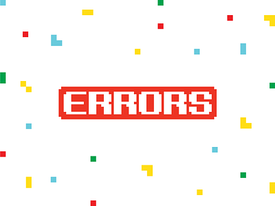 Errors Logo 8bit gaming logo pixel red typography