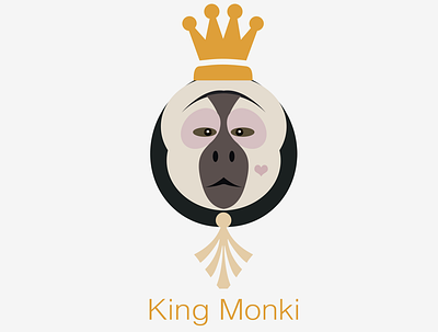 kingmonkibynaresh art charater cute digital design face flat flat illustration king monkey monki naresh tracing