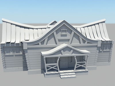 3D Cartoon House Model