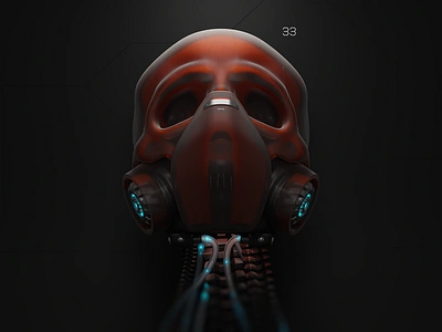 Protection blender3d blendercycles cyclesrender gas mask skull