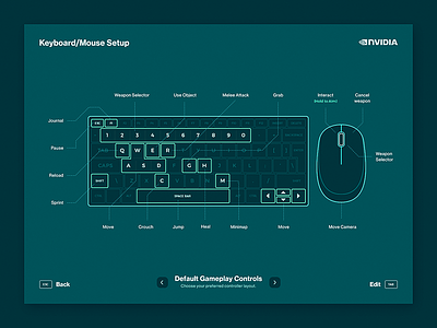 PC KBD/Mouse Button Setup game keyboard ui