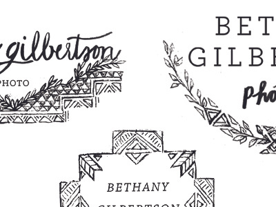 Gilbertson Logo Sketch Phase custom design golden pines paper shop hand drawn hand lettering illustration in process logo sketch typography