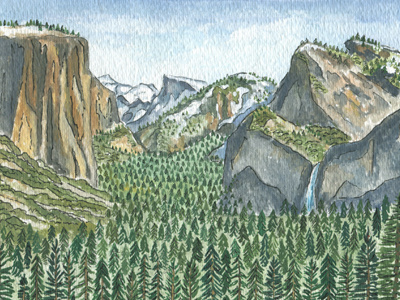 National Parks Calendar Illustration