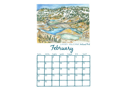 National Park Edition 2 Calendar 100 years 2016 calendar edition 2 february lassen volcanic national parks nps
