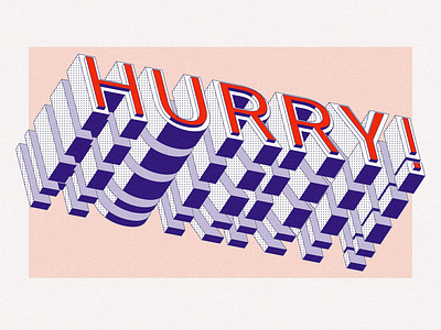 Hurry! design illustration lettering type typography