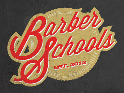 Barber Schools Logo Concept design logo logo design typography vintage