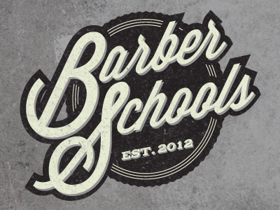 Barber Schools Logo Concept Alternate design logo logo design typography vintage