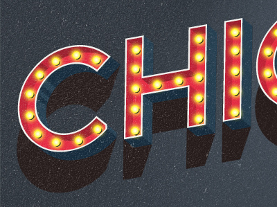 Chicago typography design lettering type vintage