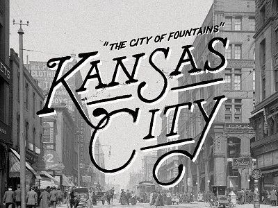 The City of Fountains design graphic design hand lettering lettering type typography vintage