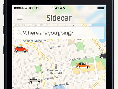 Sidecar iOS 7 Launch Proposal apple maps blur ios ios 7 ios 8 map nav bar sidecar wwdc