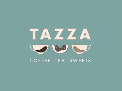 Tazza branding cafe logo coffee coffee shop logo daily logo challenge daily logo challenge day 6 design doughnut graphic design logo tazza tea vector
