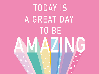 TODAY IS A GREAT DAY artprint motivational quote topography