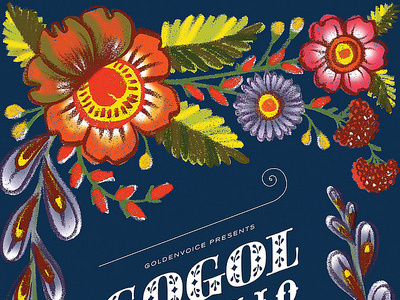 Gig poster: Gogol Bordello (2nd color option) design gig poster gogol bordello illustration print