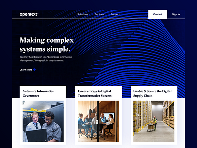 OpenText Proposed Site Redesign