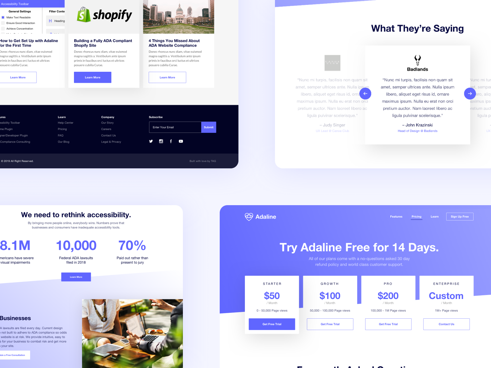 ADA Compliance site by Soren Iverson on Dribbble
