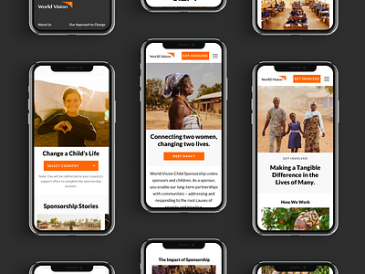 World Vision Mobile brand clean digital digitalart flat ios minimal mobile mobile ui nonprofit simple ui ux web website