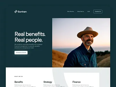 Corporate Benefits Website Homepage b2b blue clean corporate corporate branding design digital flat minimal minimalist simple typography ui web website