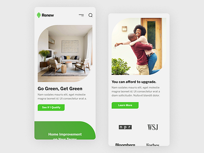 Renew Financial Homepage Mobile