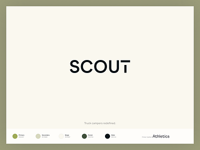 Scout Campers Brand brand branding clean design flat icon logo logo design logo designer minimal minimalist modern simple typography vector