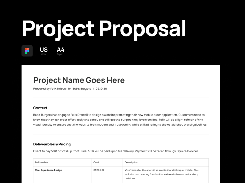 Project Proposal - Template clean design digital flat freelance minimal product design project project proposal proposal template simple template