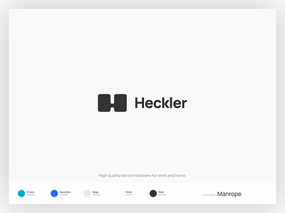 Heckler Branding branding clean digital flat h logo icon logo logo designer minimal minimalist minimalist design minimalist logo simple typography vector